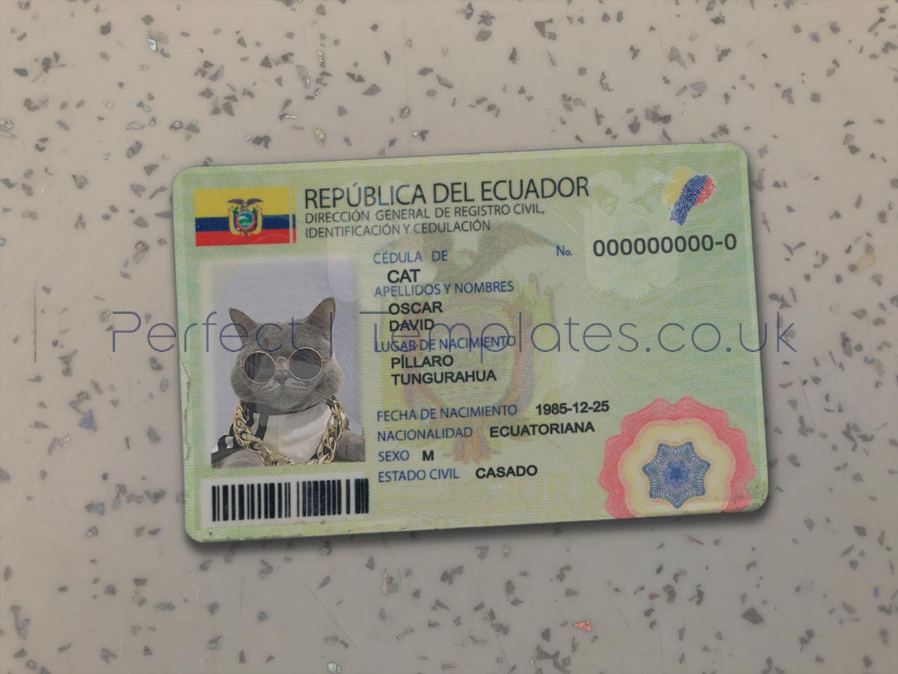 Ecuador Identity Card Template - Perfect Templates - The Biggest ...