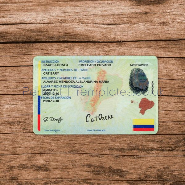 Ecuador Identity Card Template - Perfect Templates - The Biggest ...