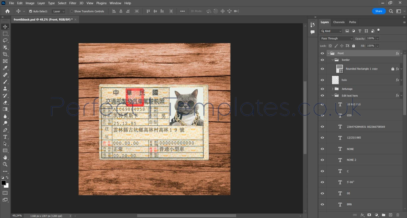 Taiwan Driving Licence Template - Perfect Templates - The Biggest ...